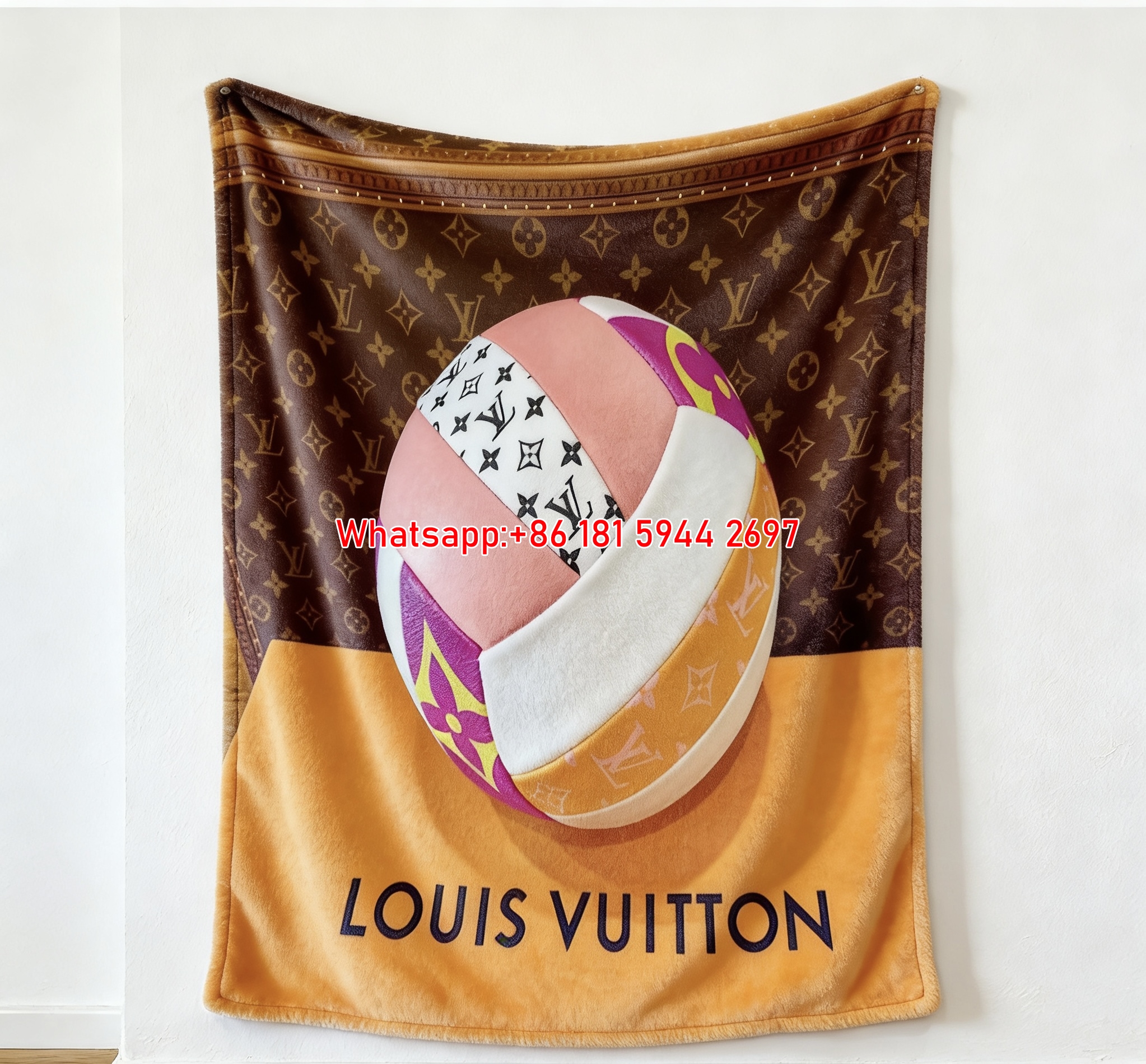 Louis Vuitton Volleyball Flannel Throw Blanket 275
